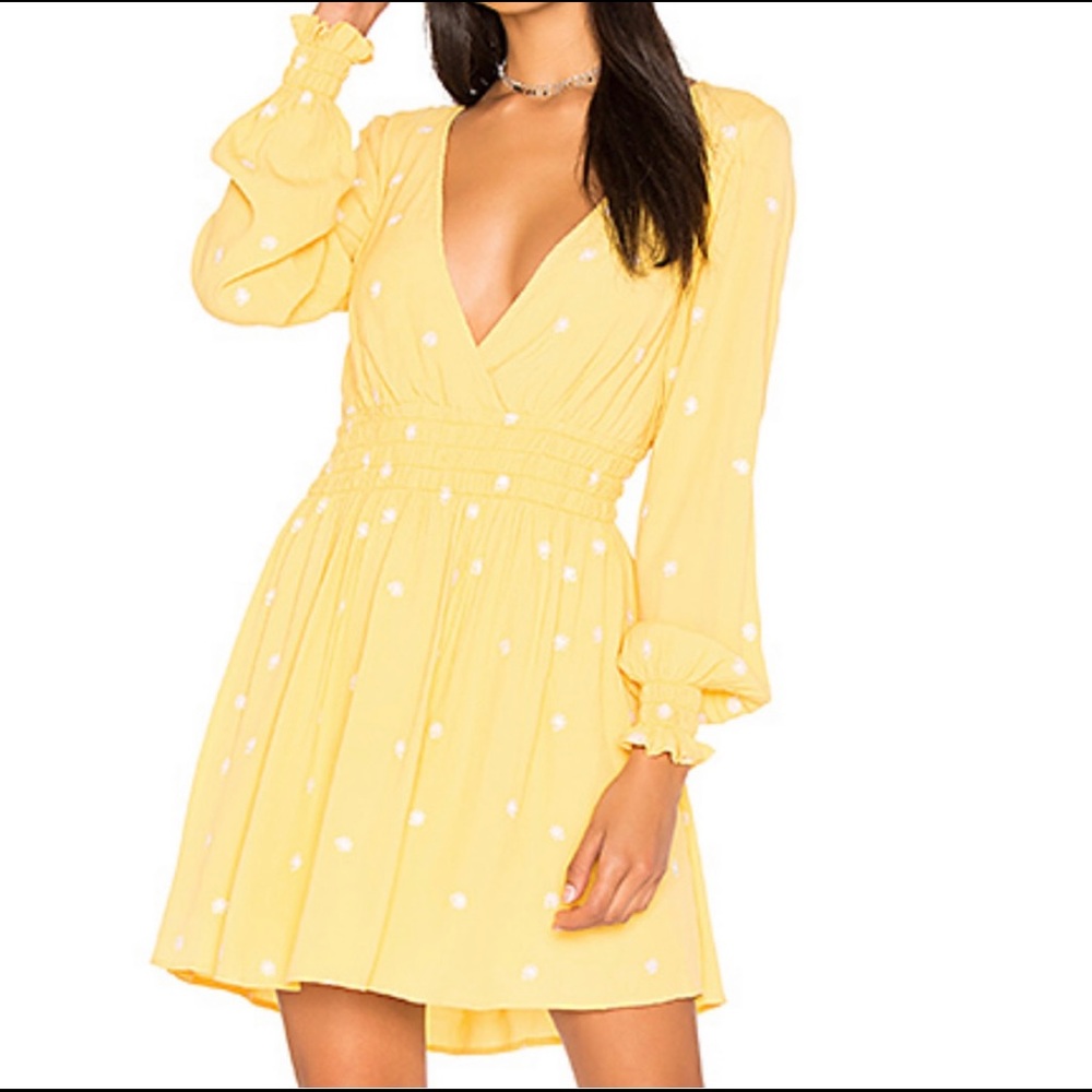 For Love & Lemons yellow dress